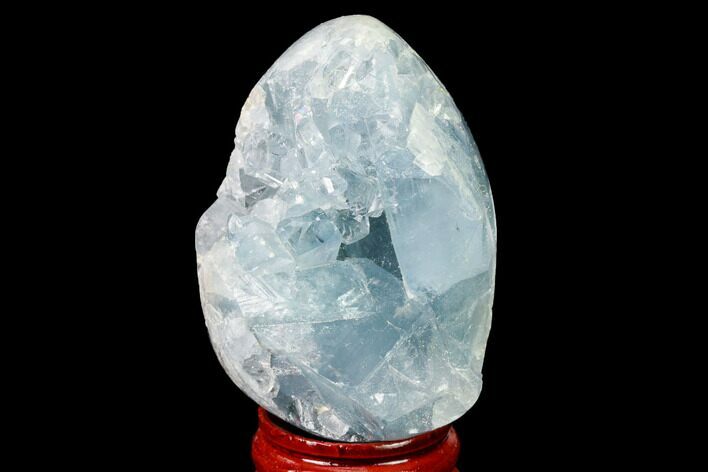 Crystal Filled Celestine (Celestite) Egg Geode - Madagascar #172671